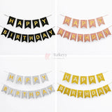 Happy Birthday Glitter Banner Decoration | Premium Party Bunting Set | Pack of 1