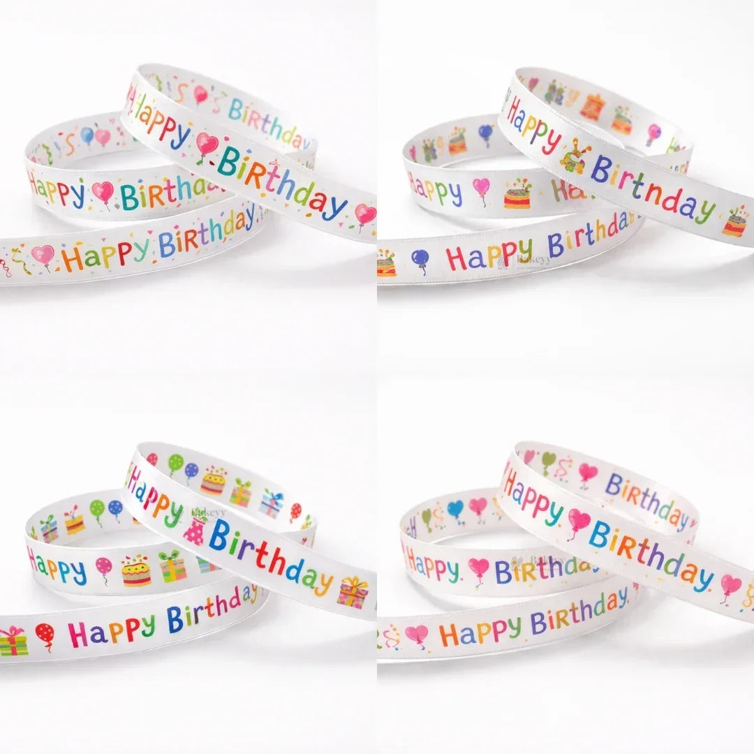 Happy Birthday Printed Decorative Ribbon Roll | Birthday Party Essential | Gift Decorations | Pack of 1 - Bakeyy.com - India - Happy Birthday Printed Decorative Ribbon Roll | Birthday Party Essential | Gift Decorations | Pack of 1 - Default Title 190.00