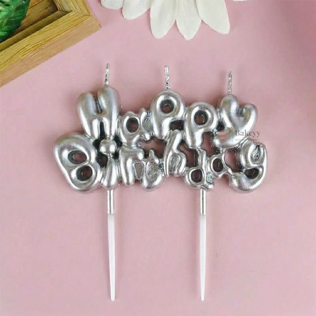 Happy Birthday Candle | Metallc Shades | Pack of 1