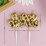 Happy Birthday Candle | Metallc Shades | Pack of 1