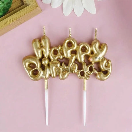 Happy Birthday Candle | Metallc Shades | Pack of 1