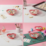 Heart-Shaped Food Container with Transparent Lid | Multipurpose Dessert & Gift Packaging Box | Reusable | Pack of 25
