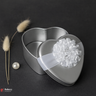 Heart Shaped Tin Boxes | Heart-Shaped Tin Box with Attached Ribbon  | Pack of 12