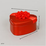 Heart Shaped Tin Boxes | Heart-Shaped Tin Box with Attached Ribbon  | Pack of 12