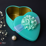 Heart Shaped Tin Boxes | Heart-Shaped Tin Box with Attached Ribbon  | Pack of 12