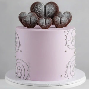 HeartShapeGarnishingSiliconeMouldforCakes_ChocolatesMultiSizeHeartsPackof1_1 - Bakeyy.com