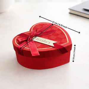 HeartShapeRedRigidGiftBoxwithRibbon_3 - Bakeyy.com