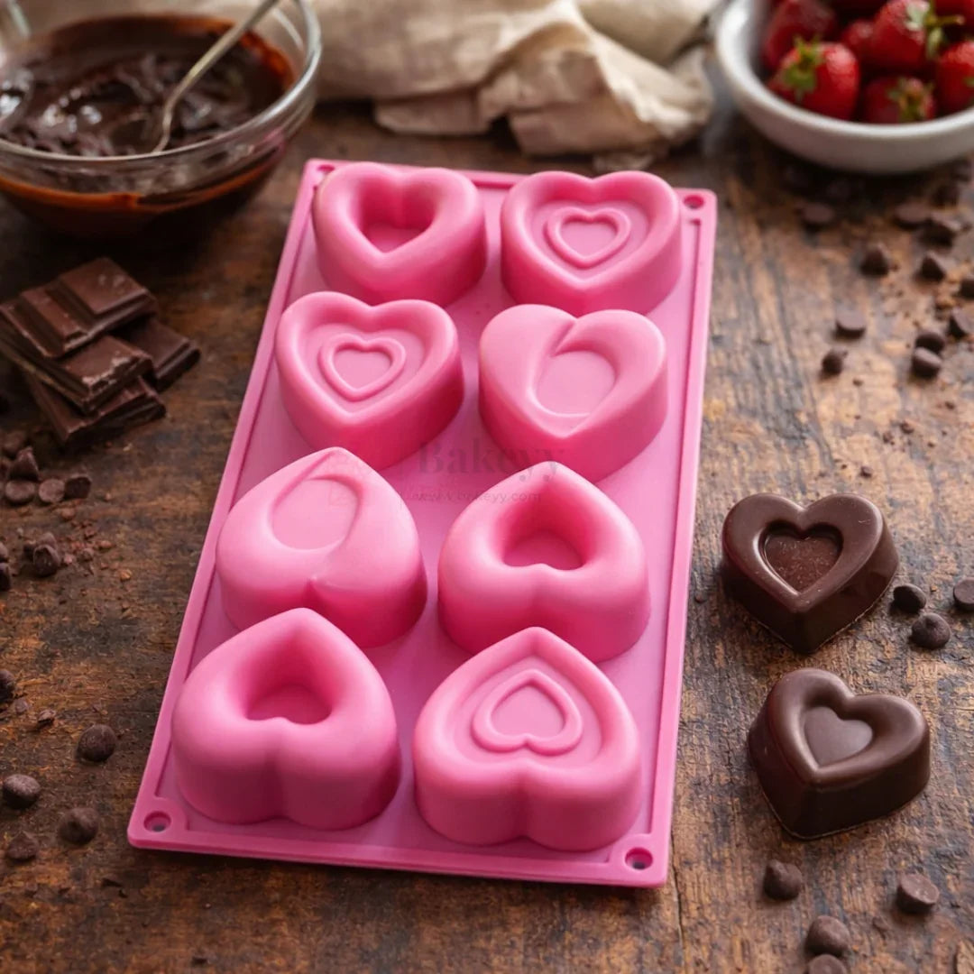 HeartShapeSiliconeChocolateMould_8Cavity_1 - Bakeyy.com