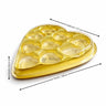 Heart Shape Chocolate Box with 9 Cavities | Transparent Lid Gift Box | Red & Gold Base | Pack of 10