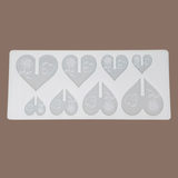 Heart Shape Garnishing Silicone Mould for Cakes & Chocolates | Multi Size Hearts | Pack of 1