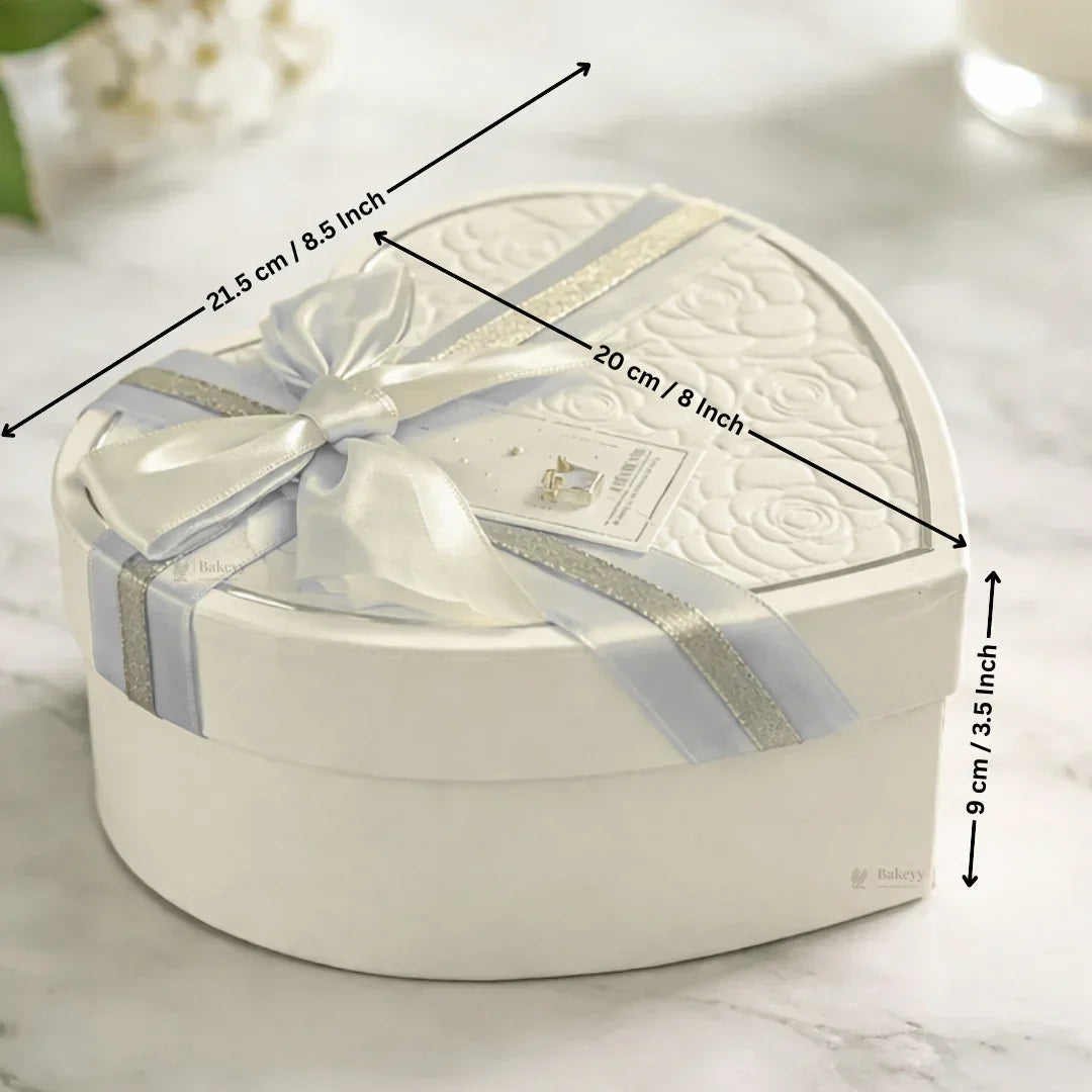 Heart_Shape_White_Rigid_Gift_Box_with_Ribbon_3 - Bakeyy.com