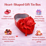 Heart Shape Empty Decorative Tin Box | Gift Box | Chocolate Box | Sweet Box | Jewellery Box | Luxury Box | Pack of 10
