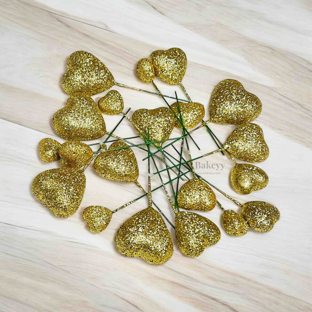 Heart Shape Faux Ball Cake Decor | Heart Shape Cake Topper | Pack of 20