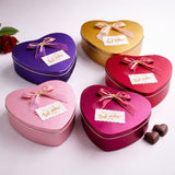 Heart Shaped Empty Decorative Tin Box with Attached Bow | Multiple Colors Options | Gift Tin Box | Storage Tin Box| Pack of 1