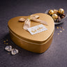 Heart Shaped Empty Decorative Tin Box with Attached Bow | Multiple Colors Options | Gift Tin Box | Storage Tin Box| Pack of 1