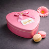 Heart Shaped Empty Decorative Tin Box with Attached Bow | Multiple Colors Options | Gift Tin Box | Storage Tin Box| Pack of 1