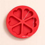 Silicone Heart Shape Silicone Mould | 6 Cavities | 1 Piece