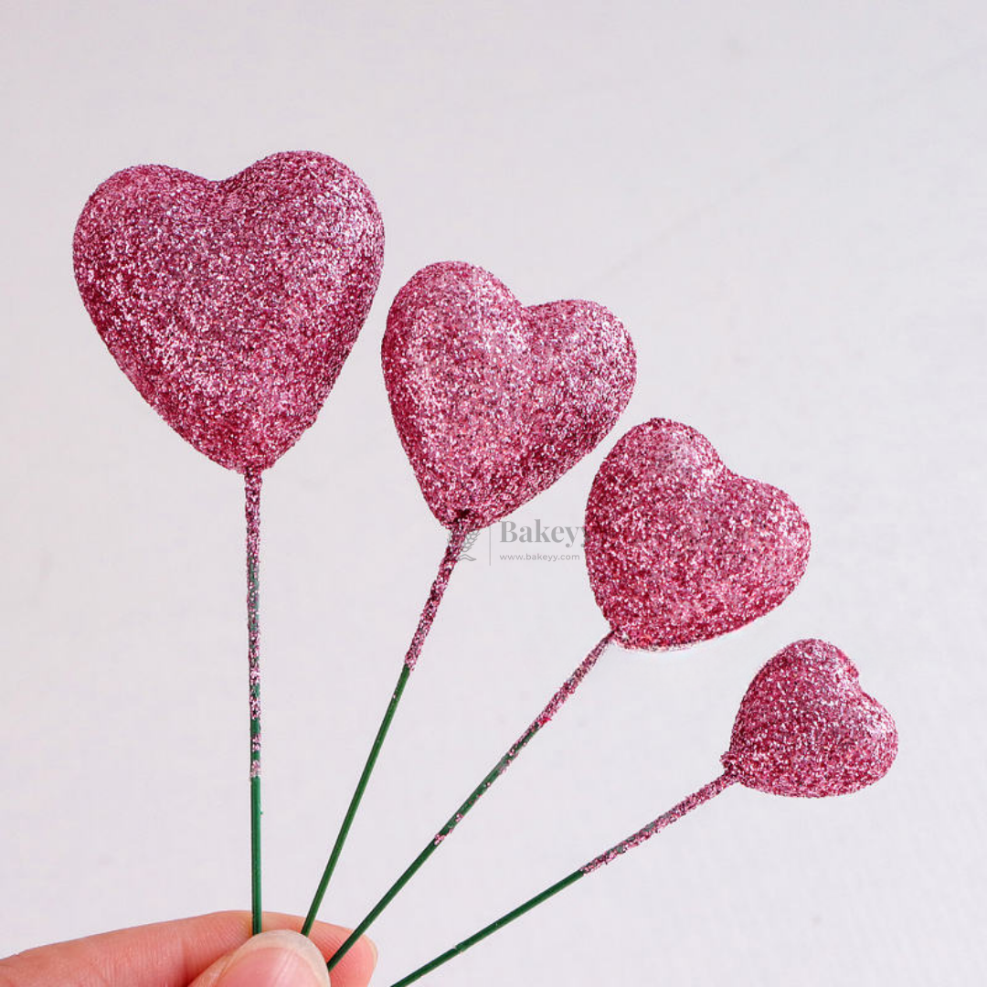 Heart Shape Faux Ball Cake Decor | Heart Shape Cake Topper | Pack of 20