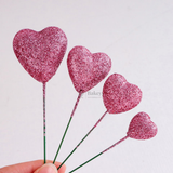 Heart Shape Faux Ball Cake Decor | Heart Shape Cake Topper | Pack of 20
