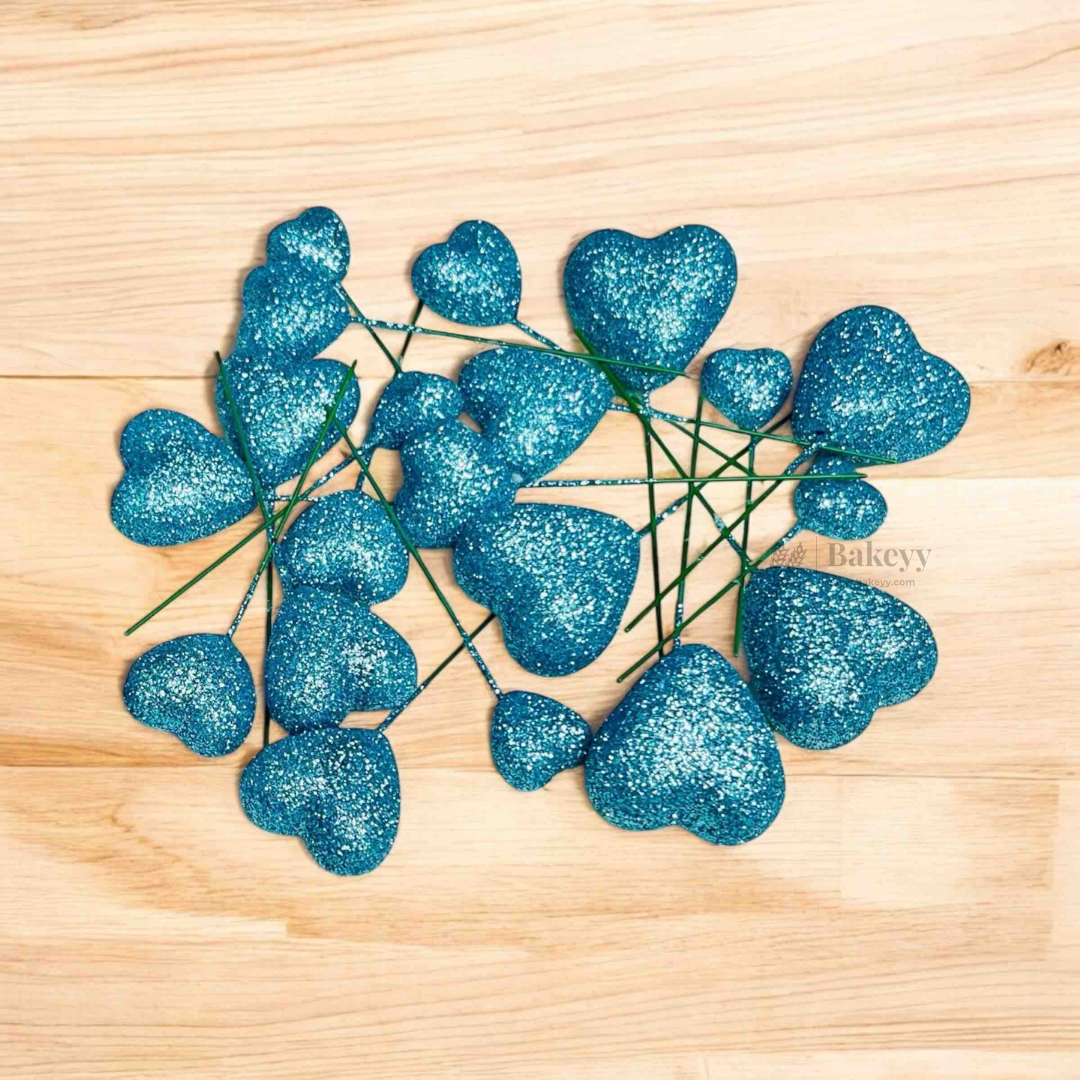 Heart Shape Faux Ball Cake Decor | Heart Shape Cake Topper | Pack of 20