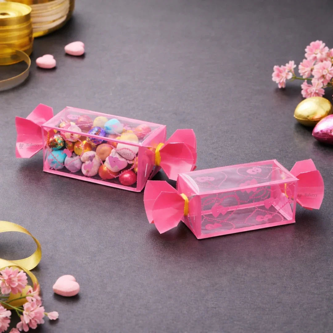 Candy Shape PVC Goodie Box | Transparent Candy Style Gift Packaging | Pack of 10