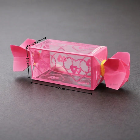 Candy Shape PVC Goodie Box | Transparent Candy Style Gift Packaging | Pack of 10