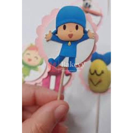 6pcs Baby Boss Boy theme Pocoyo Birthday Cake Topper| Cupcake Toppers| Bday Decorations Items - Bakeyy.com - India - 6pcs Baby Boss Boy theme Pocoyo Birthday Cake Topper| Cupcake Toppers| Bday Decorations Items - Default Title