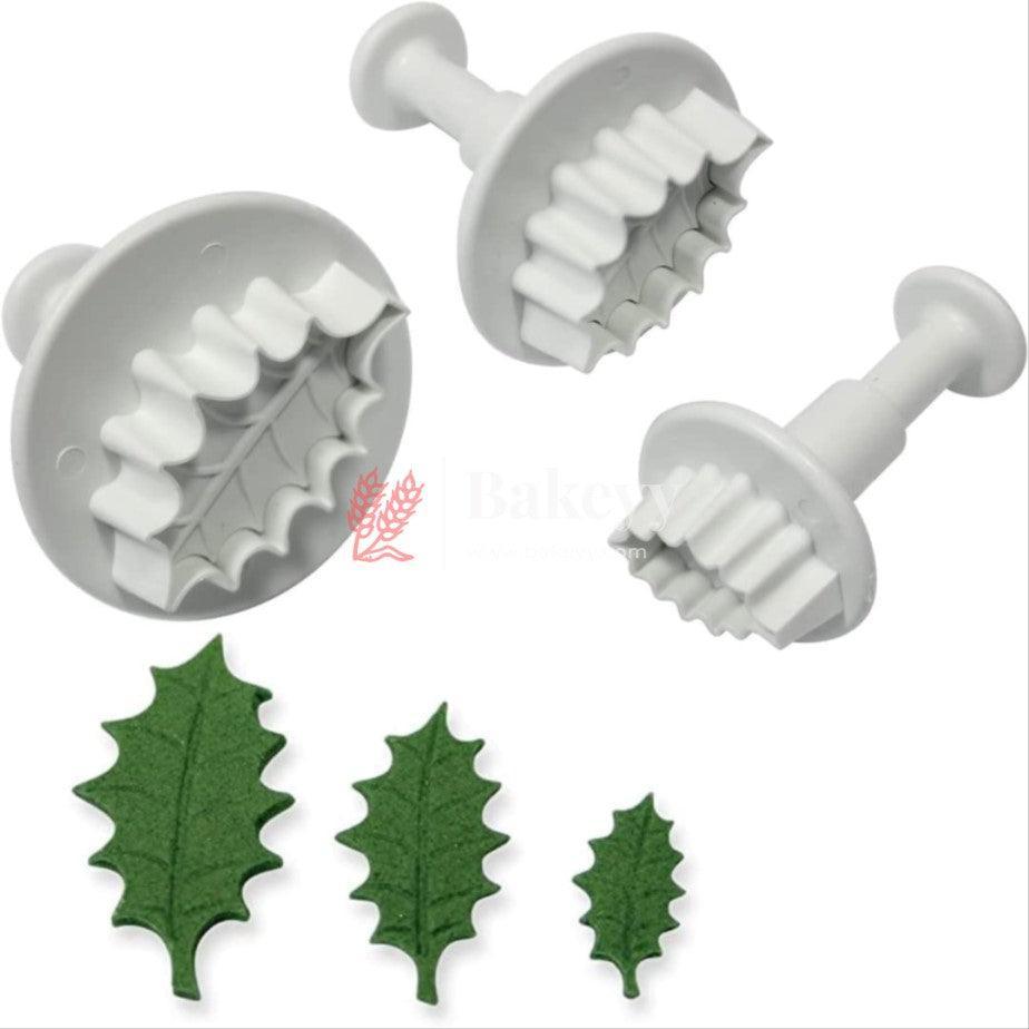 Veined Leaf Plunger Cutters|Set of 3 (Small, Medium, Large)| For Cake Decorating, Fondant, and Cookie Molds - Bakeyy.com - India - Veined Leaf Plunger Cutters|Set of 3 (Small, Medium, Large)| For Cake Decorating, Fondant, and Cookie Molds - Default Title