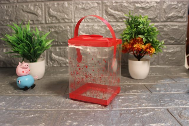 Red Heart Blossom Gift Boxes| Pvc Goodie Box | Gift Box | Goodie Box | Pack of 10 - Bakeyy.com - India - Red Heart Blossom Gift Boxes| Pvc Goodie Box | Gift Box | Goodie Box | Pack of 10 - Default Title