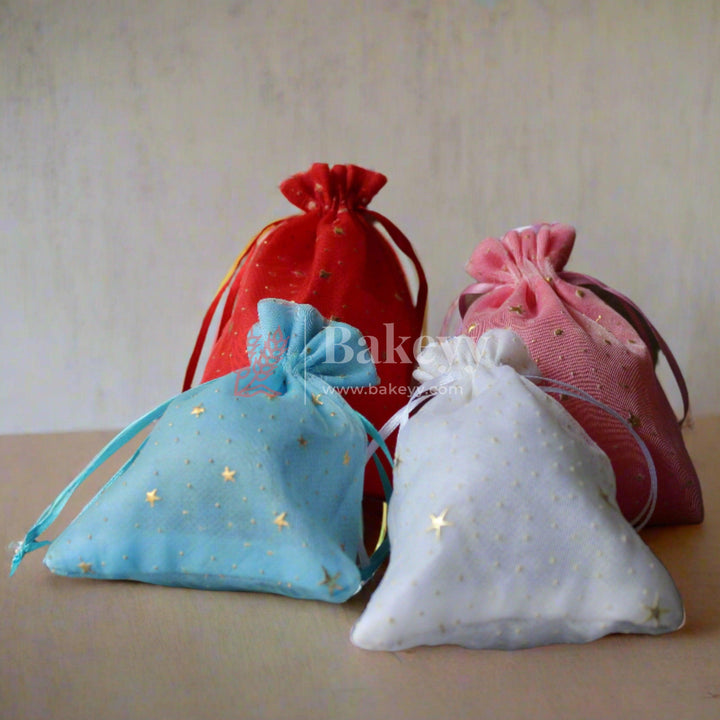 10x14 CM | Cotton Potli Bags | Pack of 50 | Candy Bag | Drawstring Bags - Bakeyy.com - India - 10x14 CM | Cotton Potli Bags | Pack of 50 | Candy Bag | Drawstring Bags - White