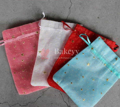 10x14 CM | Cotton Potli Bags | Pack of 50 | Candy Bag | Drawstring Bags - Bakeyy.com - India - 10x14 CM | Cotton Potli Bags | Pack of 50 | Candy Bag | Drawstring Bags - White