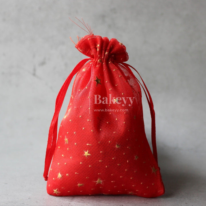 10x14 CM | Cotton Potli Bags | Pack of 50 | Candy Bag | Drawstring Bags - Bakeyy.com - India - 10x14 CM | Cotton Potli Bags | Pack of 50 | Candy Bag | Drawstring Bags - Red