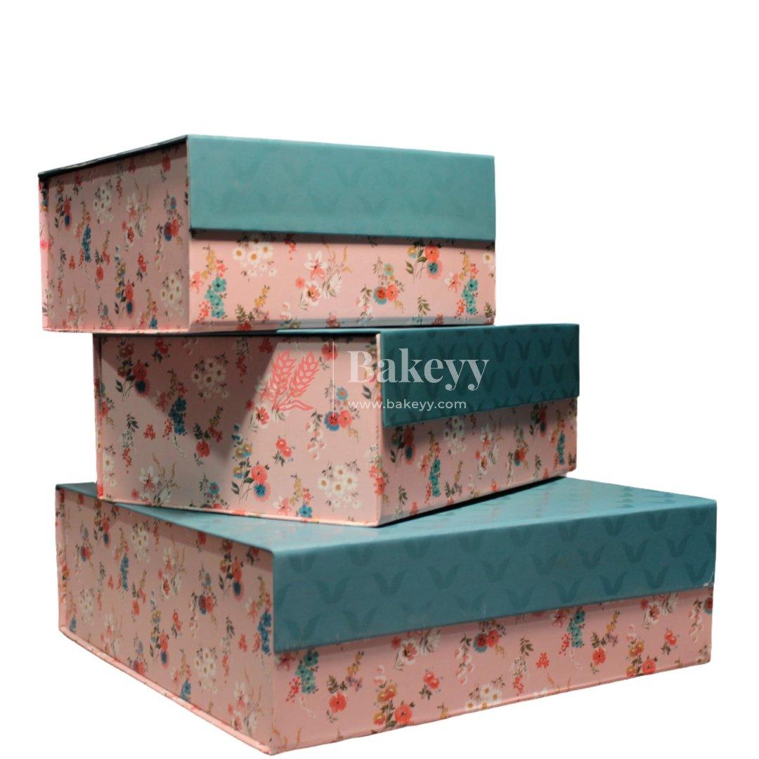 8x8x4 Inch | Collapsible Hamper Boxes | Rigid Box | Cardboard Box | Gift Box - Bakeyy.com - India - 8x8x4 Inch | Collapsible Hamper Boxes | Rigid Box | Cardboard Box | Gift Box - Design 1