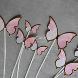 10 pcs butterfly Birthday Cake Topper| decoration Toppers| Bday Decorations Items | - Bakeyy.com - India - 10 pcs butterfly Birthday Cake Topper| decoration Toppers| Bday Decorations Items | - Color 1