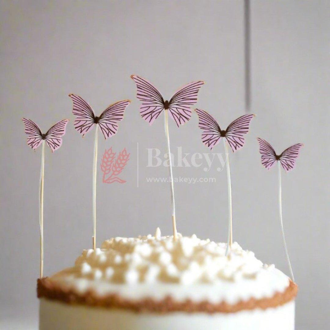 10 pcs shiny butterfly Birthday Cake Topper| decoration Toppers| Bday Decorations Items | - Bakeyy.com - India - 10 pcs shiny butterfly Birthday Cake Topper| decoration Toppers| Bday Decorations Items | - Lilac