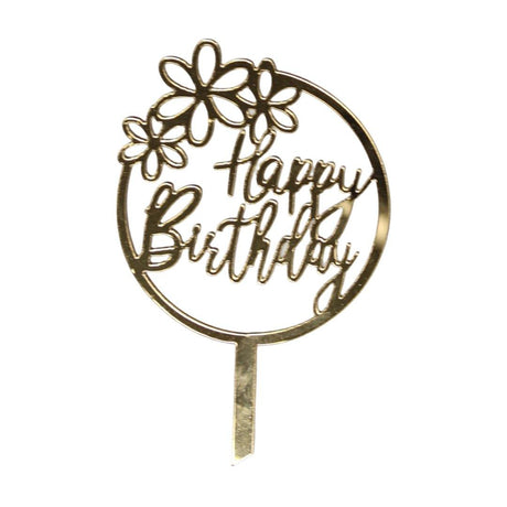 4" inch Happy Birthday Cake Topper - Bakeyy.com - India - 4" inch Happy Birthday Cake Topper - Default Title