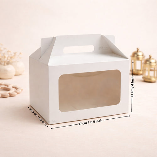 Iftari Meal Box with Transparent Window | 2 Size Options Available | Pack of 25