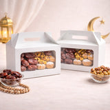 Iftari Meal Box with Transparent Window | 2 Size Options Available | Pack of 25