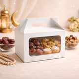 Iftari Meal Box with Transparent Window | 2 Size Options Available | Pack of 25