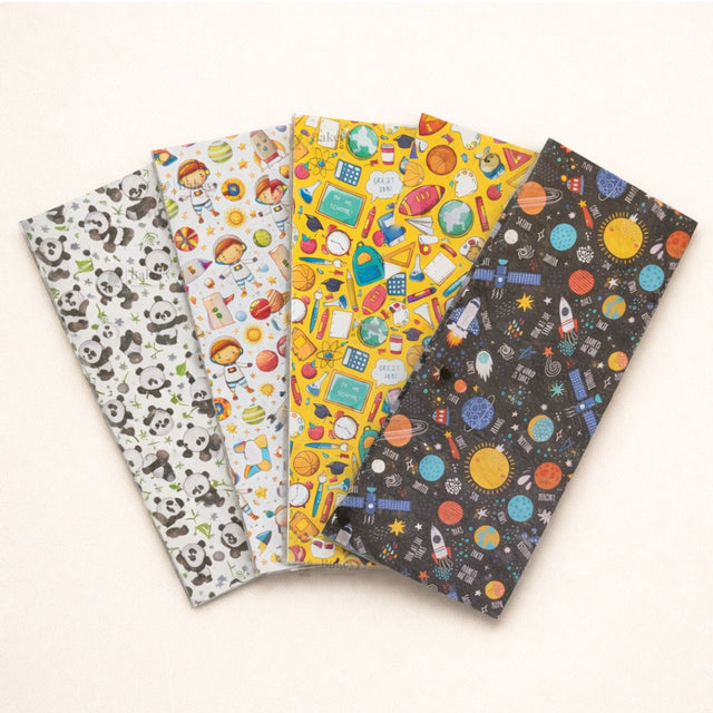 Illustrated Gift Wrapping Paper | Multiple Designs Available | Pack of 25 Sheets