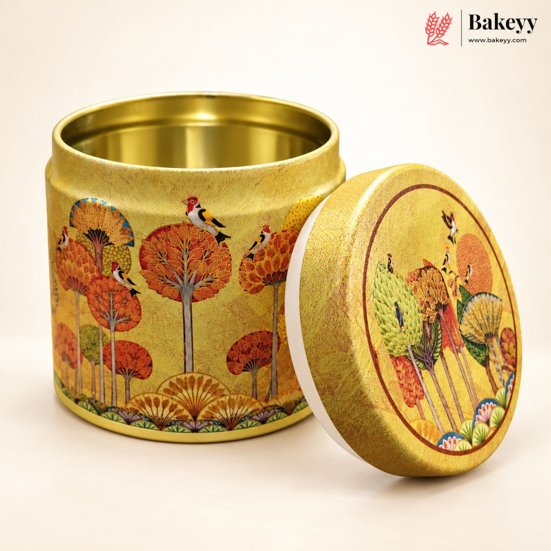 Indian Heritage Embossed Gift Box with Window, Handle & Ribbon | 4 Designs | Pack of 5