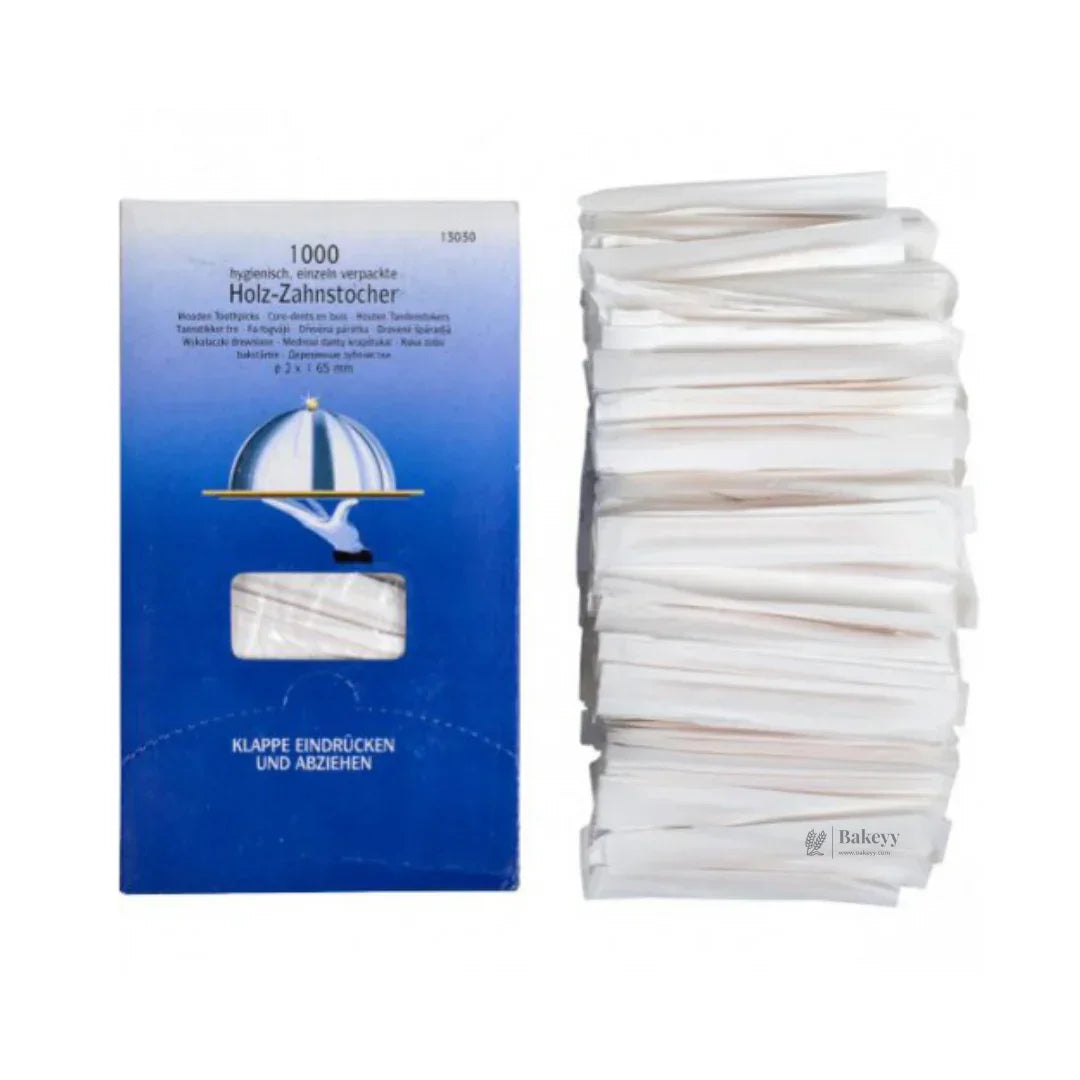 Individually Wrapped Wooden Toothpicks | Pack of 1000 - Bakeyy.com - India - Individually Wrapped Wooden Toothpicks | Pack of 1000 - Default Title 199.00