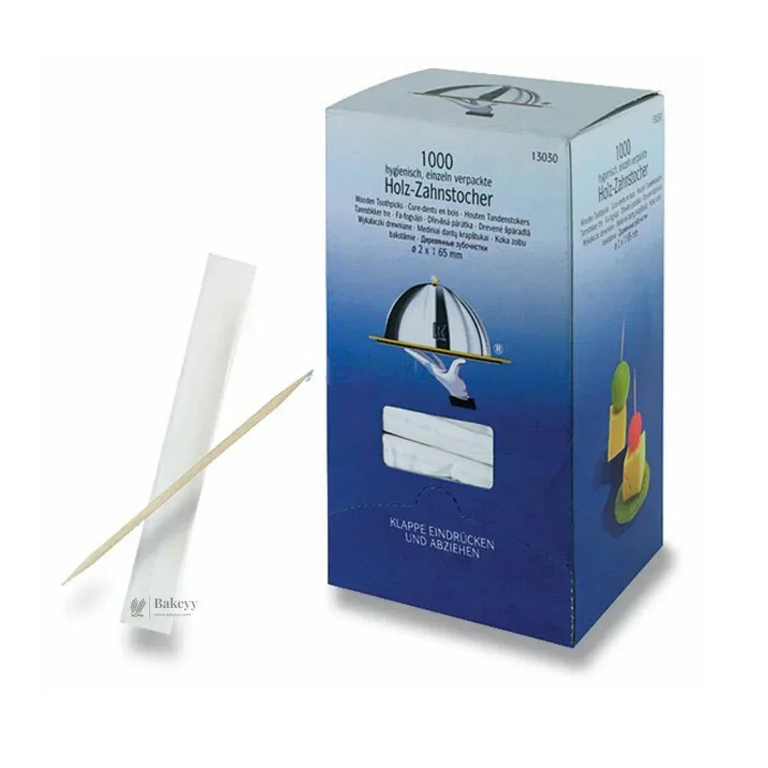 Individually Wrapped Wooden Toothpicks | Pack of 1000 - Bakeyy.com - India - Individually Wrapped Wooden Toothpicks | Pack of 1000 - Default Title 199.00