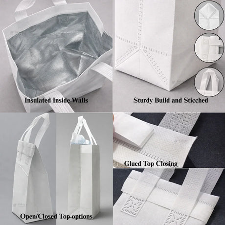 Insulated Carry Bag | Thermal Food Delivery & Storage Tote | Multiple Colors Available | 2 Size Options Available | Pack of