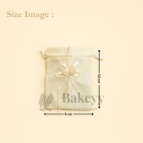 Dual Color Jute Potli Bag with Floral Accent | Traditional Potli Bag | Pack of 10