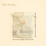 Dual Color Jute Potli Bag with Floral Accent | Traditional Potli Bag | Pack of 10