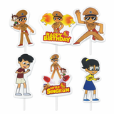 Kids Movies & Shows Cake Toppers | Birthday Party Decor | Birthday Cake Decor | Pack of 6