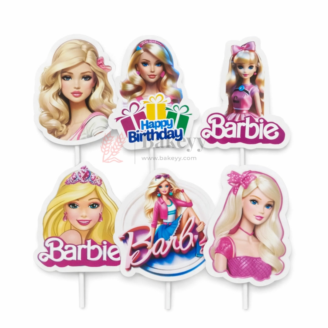 Kids Theme Cake Toppers | Fun Character Designs | Decorative Toppers for Cakes and Cupcakes | Pack of 6