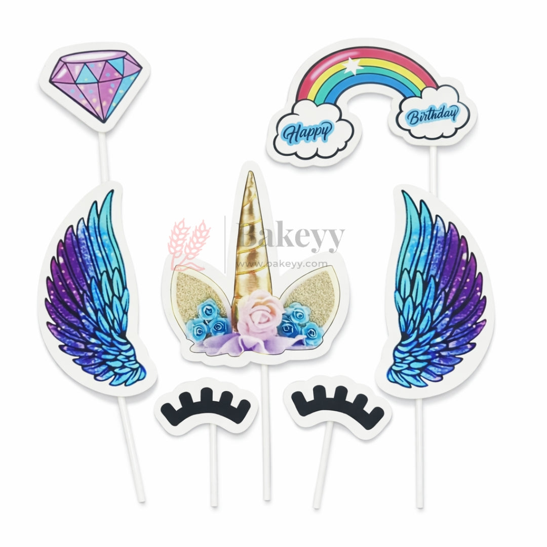 Kids Theme Cake Toppers | Fun Character Designs | Decorative Toppers for Cakes and Cupcakes | Pack of 6