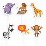 Kids Theme Cake Toppers | Fun Character Designs | Decorative Toppers for Cakes and Cupcakes | Pack of 6